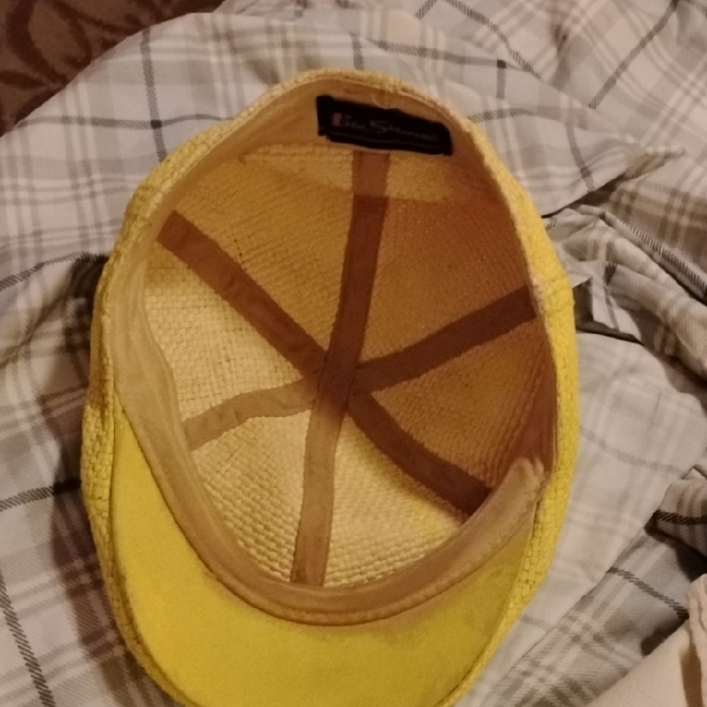 Ben Sherman Yellow Flat Cap Accessories S/M - Picture 5 of 6